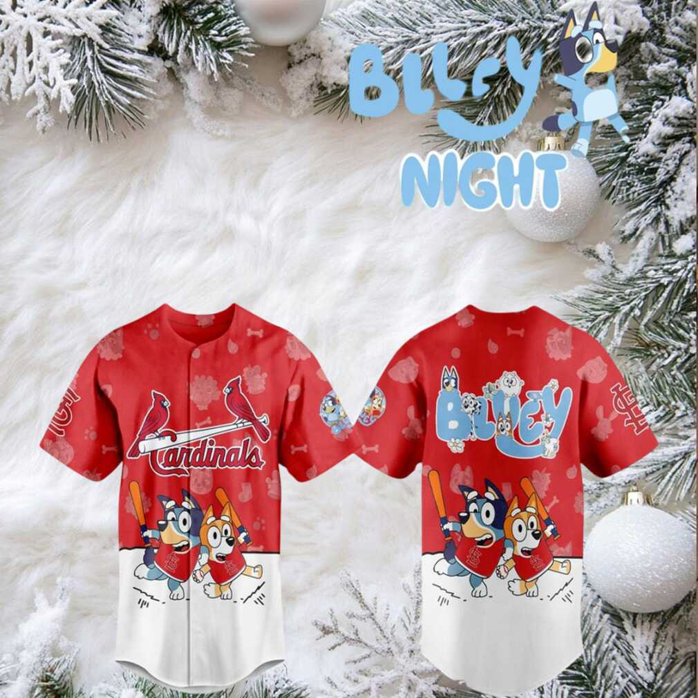 St. Louis Cardinals 2025 Bluey MLB Game Night Christmas Baseball Jersey St. Louis Cardinals 2025 Bluey MLB Game Night Christmas Baseball Jersey