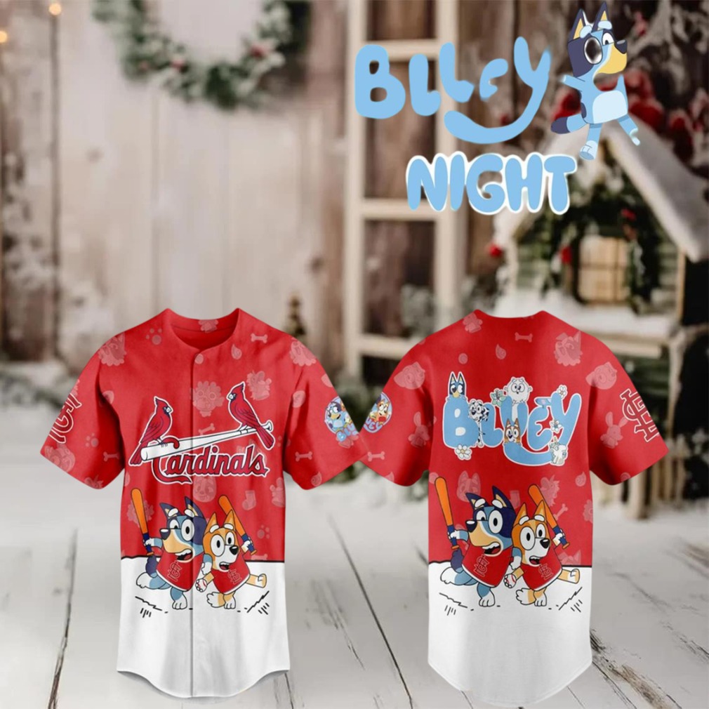 St. Louis Cardinals 2025 Bluey MLB Game Night Christmas Baseball Jersey St. Louis Cardinals 2025 Bluey MLB Game Night Christmas Baseball Jersey