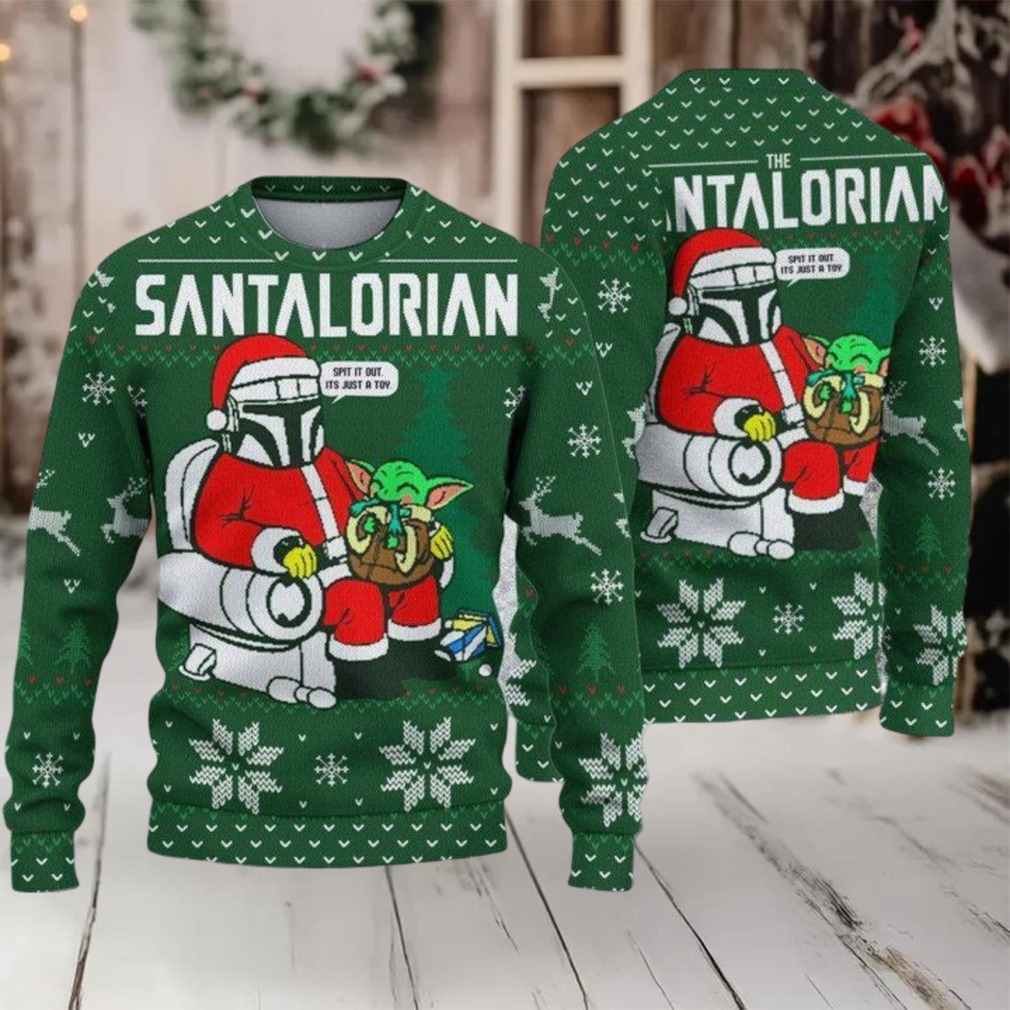 Stantalorian And Baby Yoda Christmas Sweater And Ugly Sweater