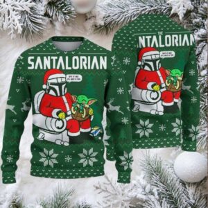 Stantalorian And Baby Yoda Christmas Sweater And Ugly Sweater