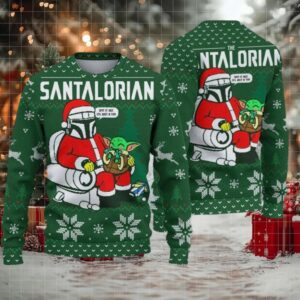 Stantalorian And Baby Yoda Christmas Sweater And Ugly Sweater