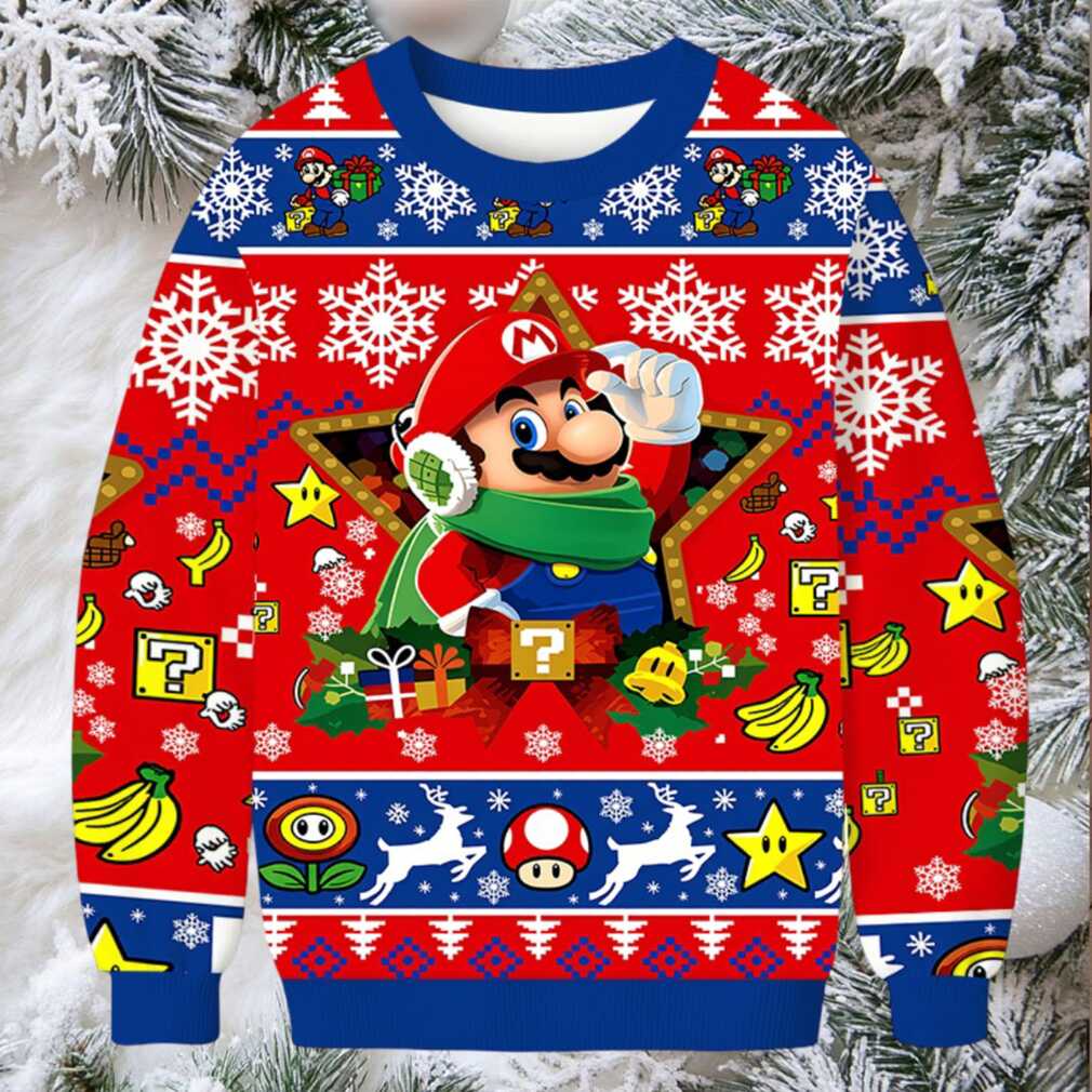 Super Mario Christmas Ugly Sweatshirt Super Mario Christmas Ugly Sweatshirt