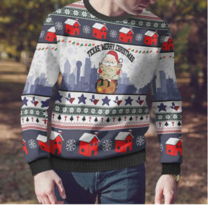 Texas Santa Christmas Ugly Christmas Sweater Xmas Holiday Patterns