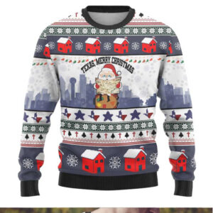 Texas Santa Christmas Ugly Christmas Sweater Xmas Holiday Patterns