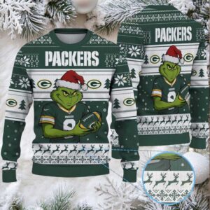 The Grinch Stole Green Bay Packers NFL Ugly Christmas Sweater