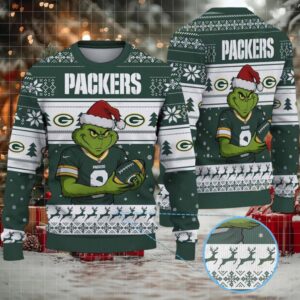 The Grinch Stole Green Bay Packers NFL Ugly Christmas Sweater