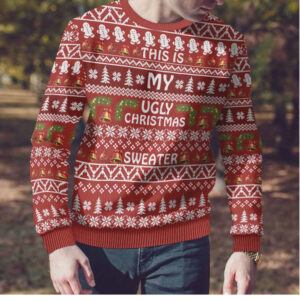 This Is My Christmas Ugly Christmas Sweater Xmas Holiday Patterns
