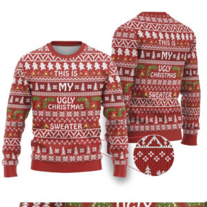 This Is My Christmas Ugly Christmas Sweater Xmas Holiday Patterns