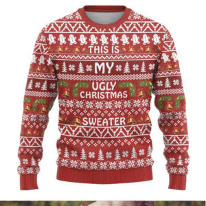 This Is My Christmas Ugly Christmas Sweater Xmas Holiday Patterns