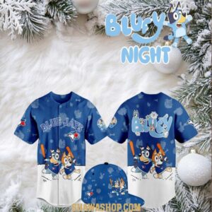 Toronto Blue Jays 2025 Bluey MLB Game Night Christmas Baseball Jersey