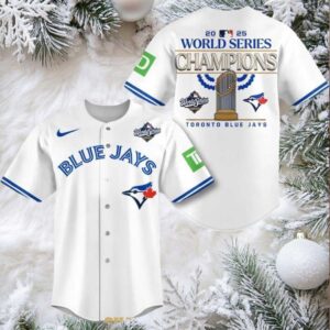 Toronto Blue Jays World Series 2025 All White Champions Baseball Jersey