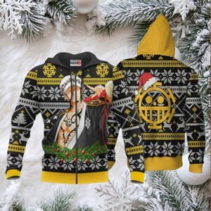 Trafalgar Law Ugly Christmas Sweater One Piece Anime 1k504 Fan Gift Stylist Unisex Cartoon Graphic Outfits Aop 3d Hoodie,