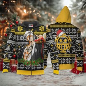 Trafalgar Law Ugly Christmas Sweater One Piece Anime 1k504 Fan Gift Stylist Unisex Cartoon Graphic Outfits Aop 3d Hoodie,