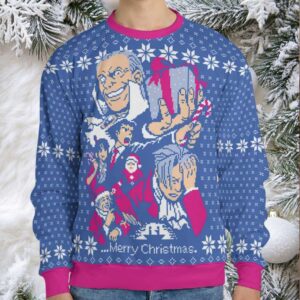 Turnabout Christmas ACE Attorney AOP Ugly Christmas Sweatshirt