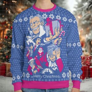 Turnabout Christmas ACE Attorney AOP Ugly Christmas Sweatshirt