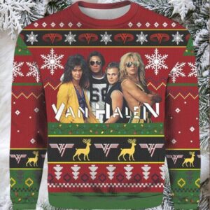 Van Halen Band Member Photo You Miss Your Drink Gift For Fans 2025 Knitted Ugly Christmas Sweater Van Halen Band Member Photo You Miss Your Drink Gift For Fans 2025 Knitted Ugly Christmas Sweater