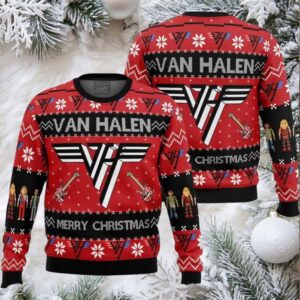 Van Halen Big Logo Ugly Merry Christmas Ugly Christmas Sweater Van Halen Big Logo Ugly Merry Christmas Ugly Christmas Sweater
