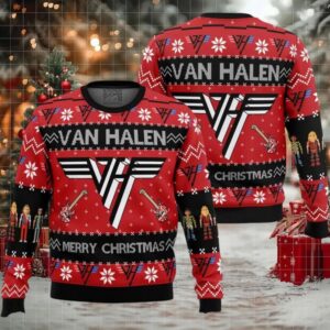 Van Halen Big Logo Ugly Merry Christmas Ugly Christmas Sweater
