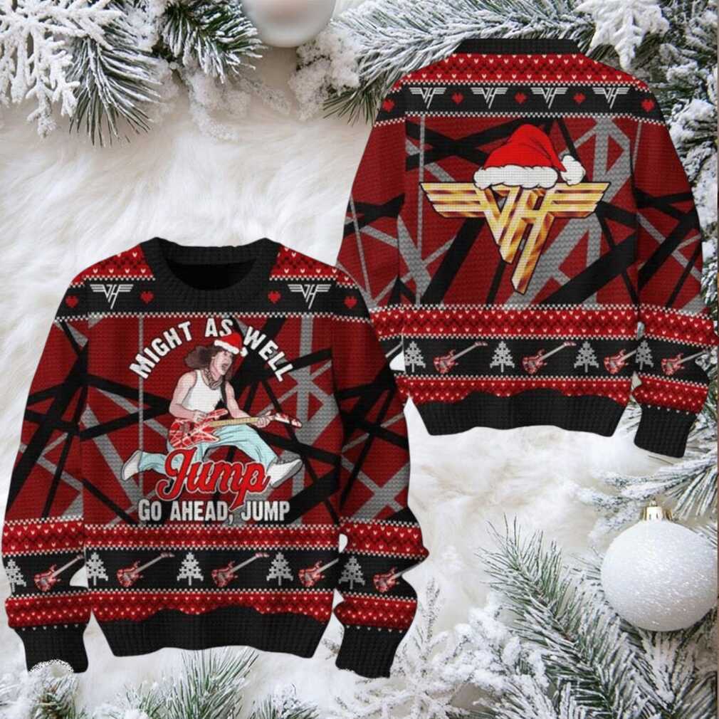 Van Halen Eddie Might As Well Jump Go A Head Jump Holiday Style 2025 Ugly Christmas Sweater