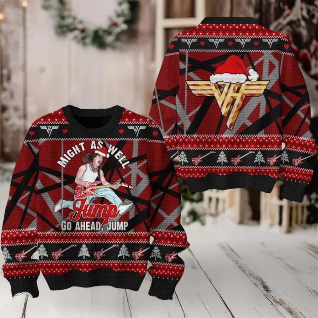 Van Halen Eddie Might As Well Jump Go A Head Jump Holiday Style 2025 Ugly Christmas Sweater Van Halen Eddie Might As Well Jump Go A Head Jump Holiday Style 2025 Ugly Christmas Sweater