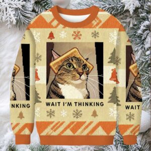 Wait Im Thinking Meme Christmas Ugly Sweatshirt