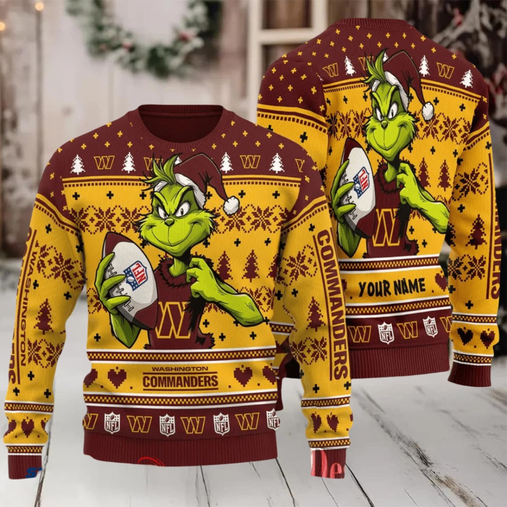 Washington Commanders Ugly Christmas Sweater back view