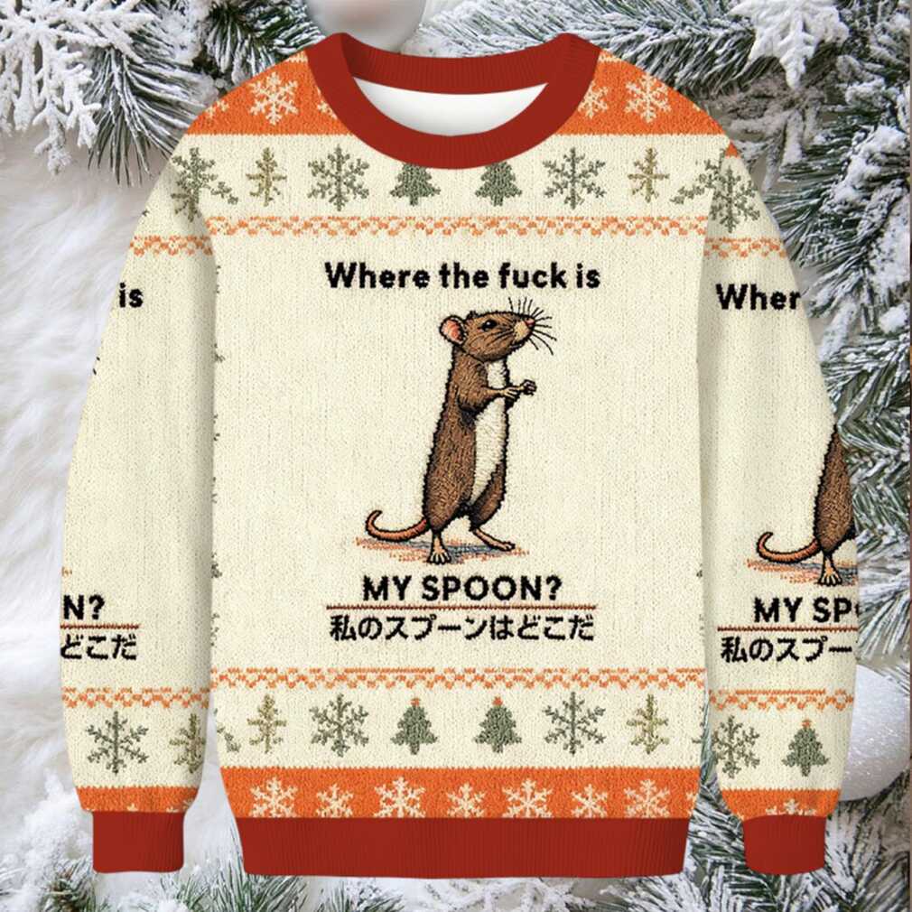 Where’s My Spoon Christmas Ugly Sweatshirt Where’s My Spoon Christmas Ugly Sweatshirt