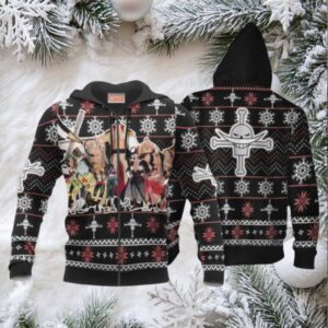 Whitebeard Pirates Ugly Christmas Sweater One Piece Anime 1k489 Fan Gift Stylist Unisex Cartoon Graphic Outfits Aop 3d Hoodie,