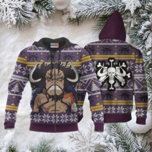 Yonko Kaido Ugly Christmas Sweater One Piece Anime 1k496 Fan Gift Stylist Unisex Cartoon Graphic Outfits Aop 3d Hoodie,