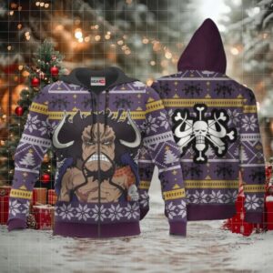 Yonko Kaido Ugly Christmas Sweater One Piece Anime 1k496 Fan Gift Stylist Unisex Cartoon Graphic Outfits Aop 3d Hoodie,