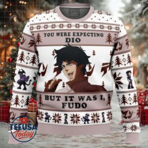 You Were Expecting Dio But It Was I, Fudo Devilman Crybaby Ugly Christmas Sweater