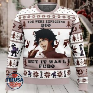 You Were Expecting Dio But It Was I, Fudo Devilman Crybaby Ugly Christmas Sweater